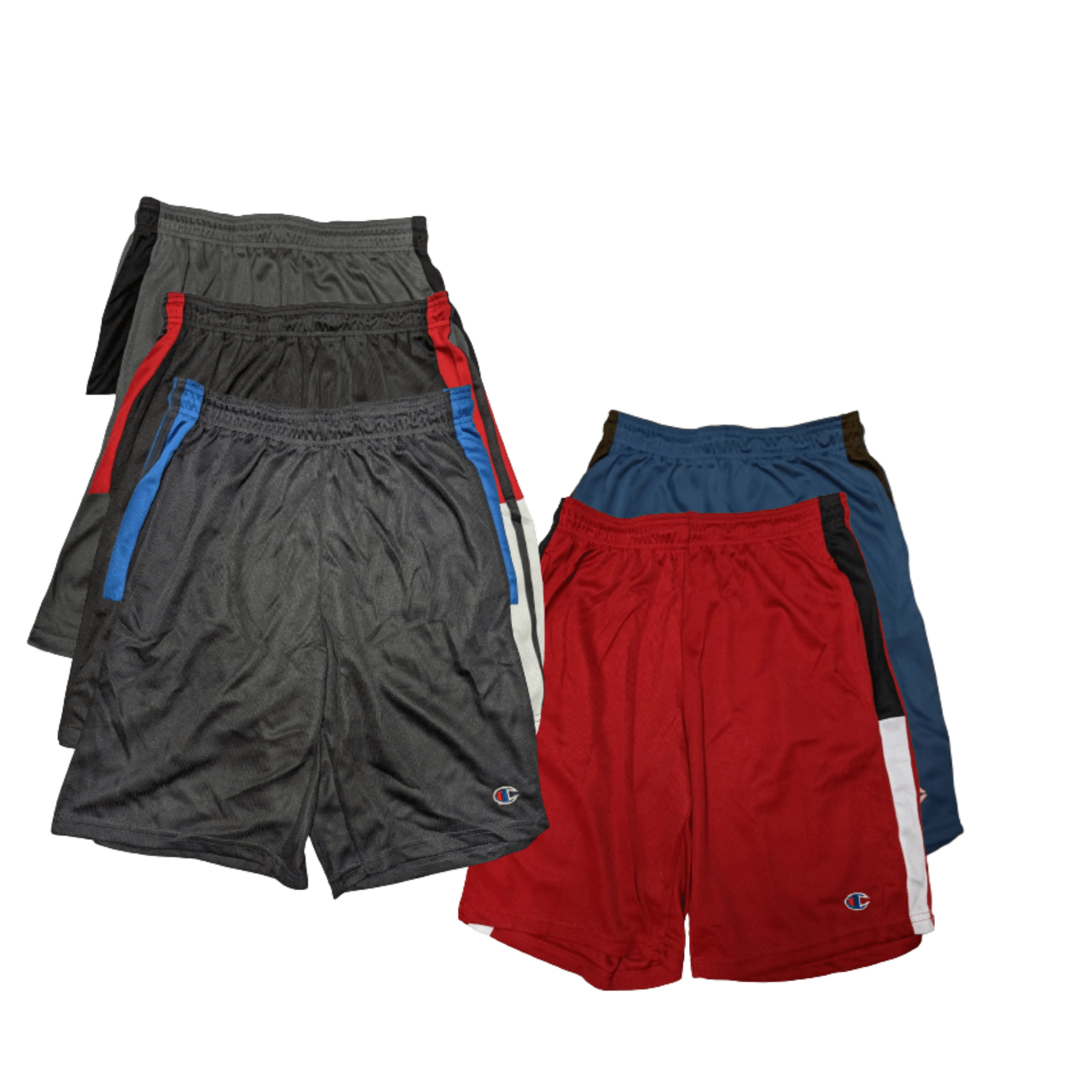 5 Pack Champion Men's Basketball Shorts Sizes S-XXL Active Fitness Casual