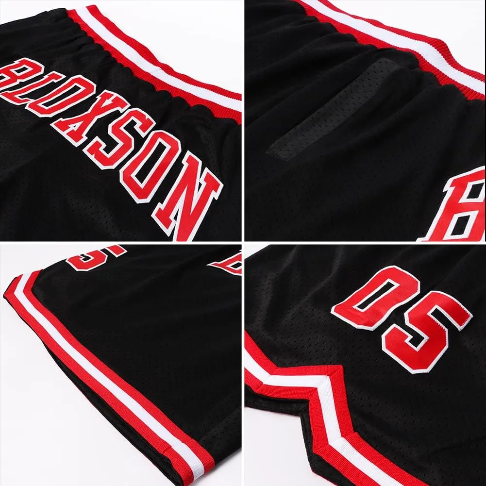 Custom Basketball Shorts for Men Boys Stitched Name and Number Knit Rib Basketball Sports Shorts with Pockets,s-3xl