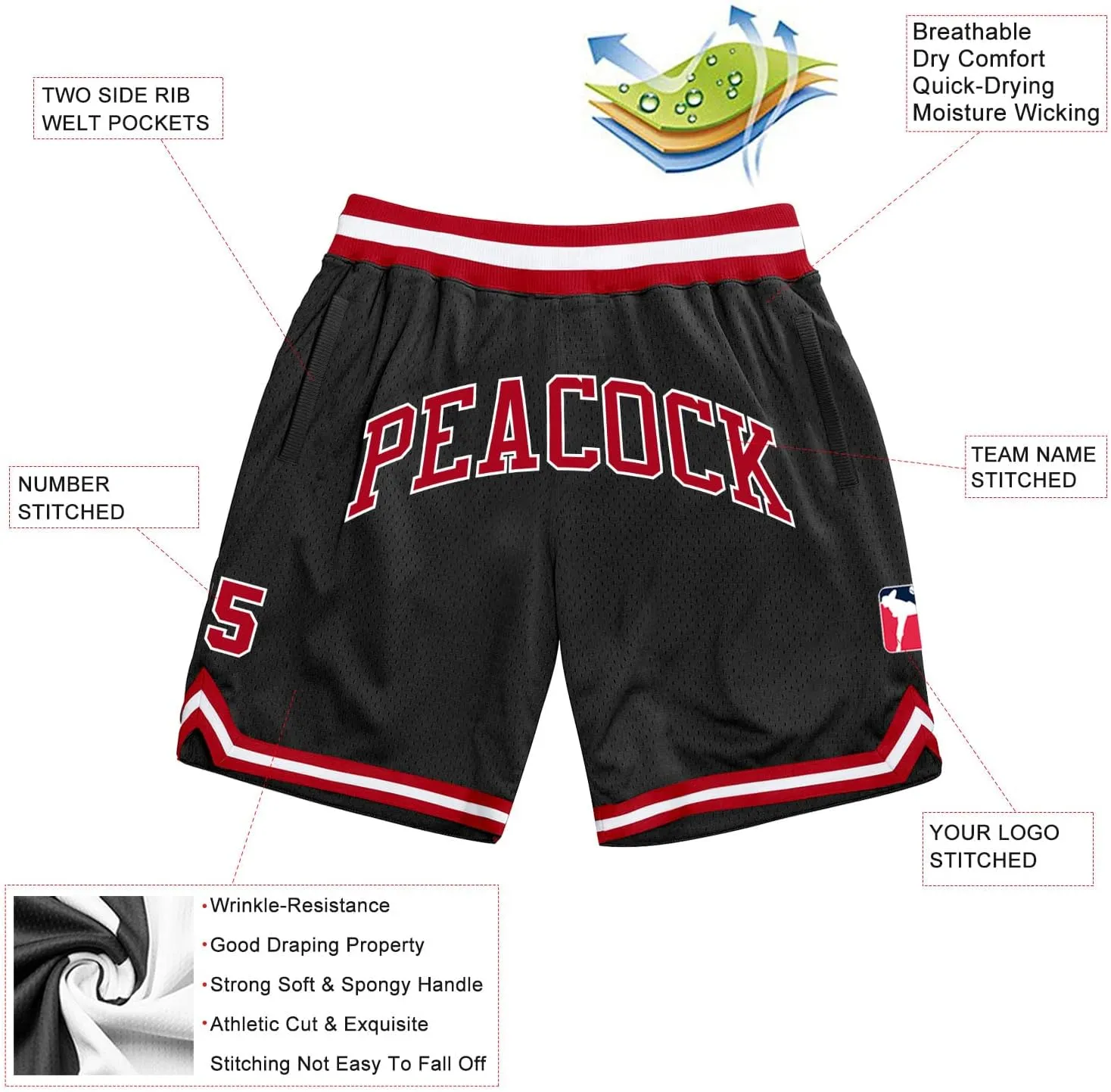 Custom Basketball Shorts for Men Boys Stitched Name and Number Knit Rib Basketball Sports Shorts with Pockets,s-3xl