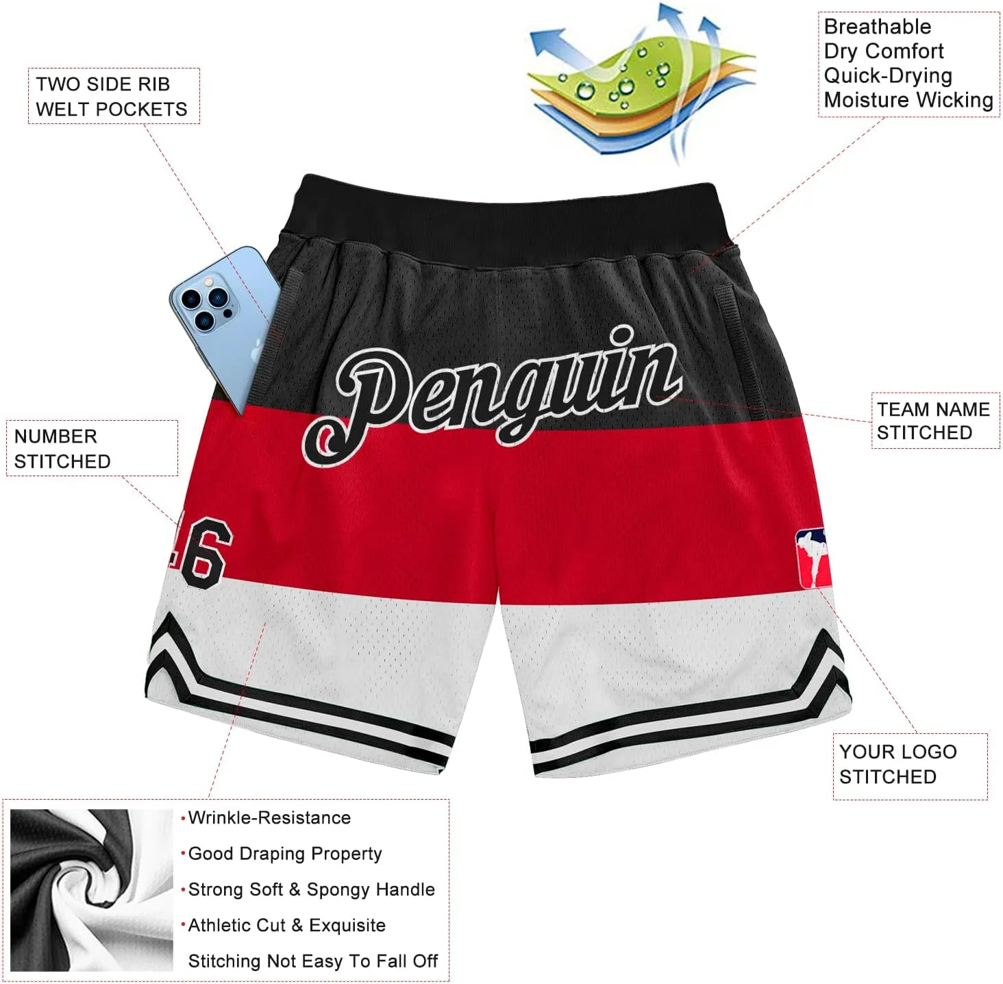 Custom Basketball Shorts for Men Boys Stitched Name and Number Knit Rib Basketball Sports Shorts with Pockets,s-3xl