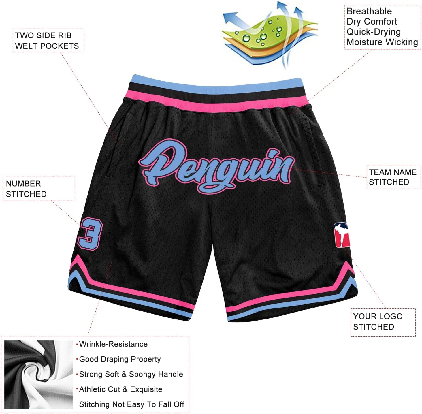 Custom Basketball Shorts for Men Boys Stitched Name and Number Knit Rib Basketball Sports Shorts with Pockets,s-3xl