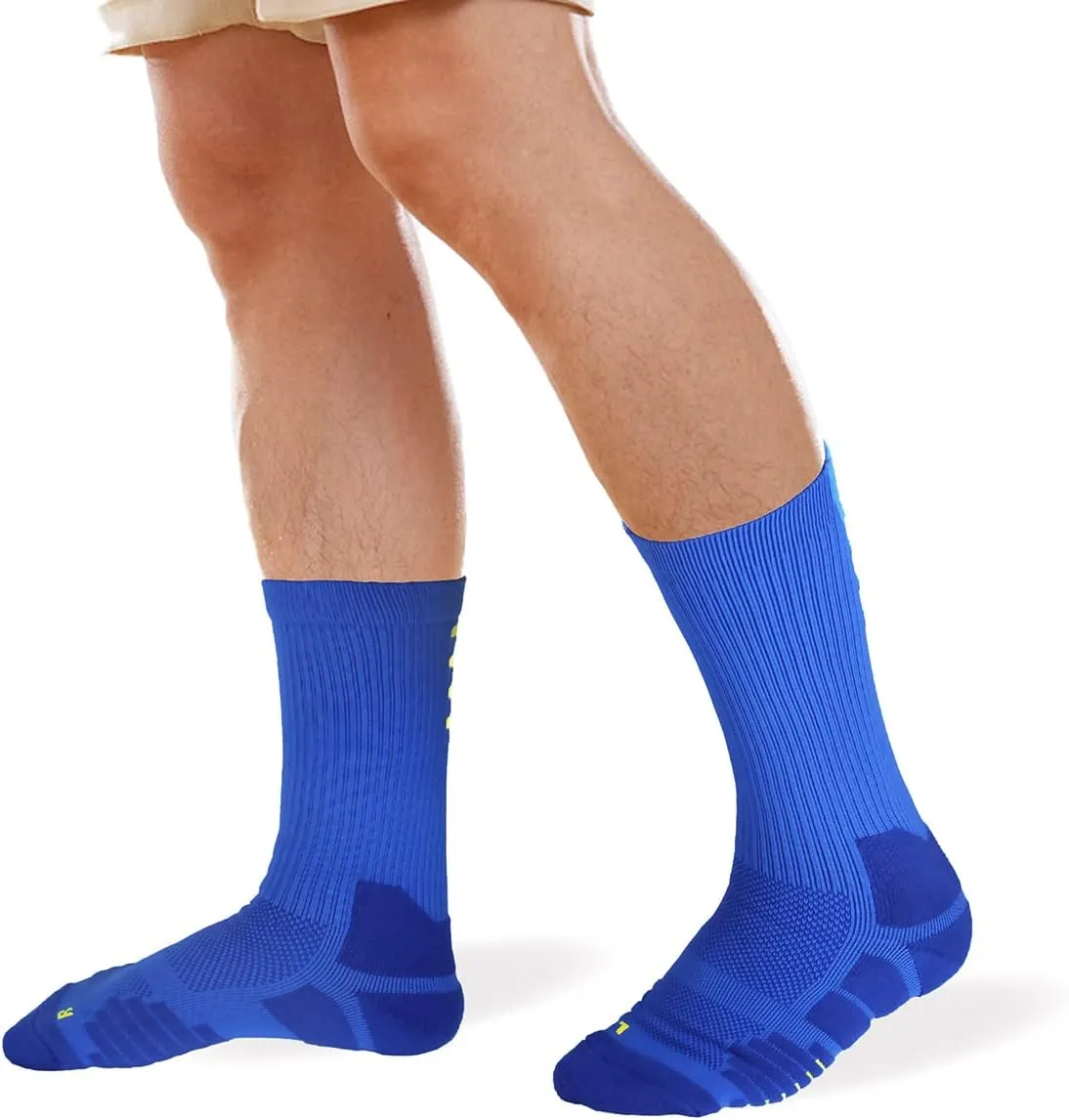 Elite Basketball Socks, Cushion Crew Athletic Sport Compression Socks for Men Women Youth