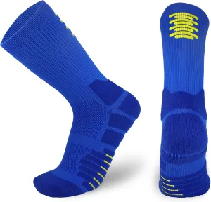 Elite Basketball Socks, Cushion Crew Athletic Sport Compression Socks for Men Women Youth
