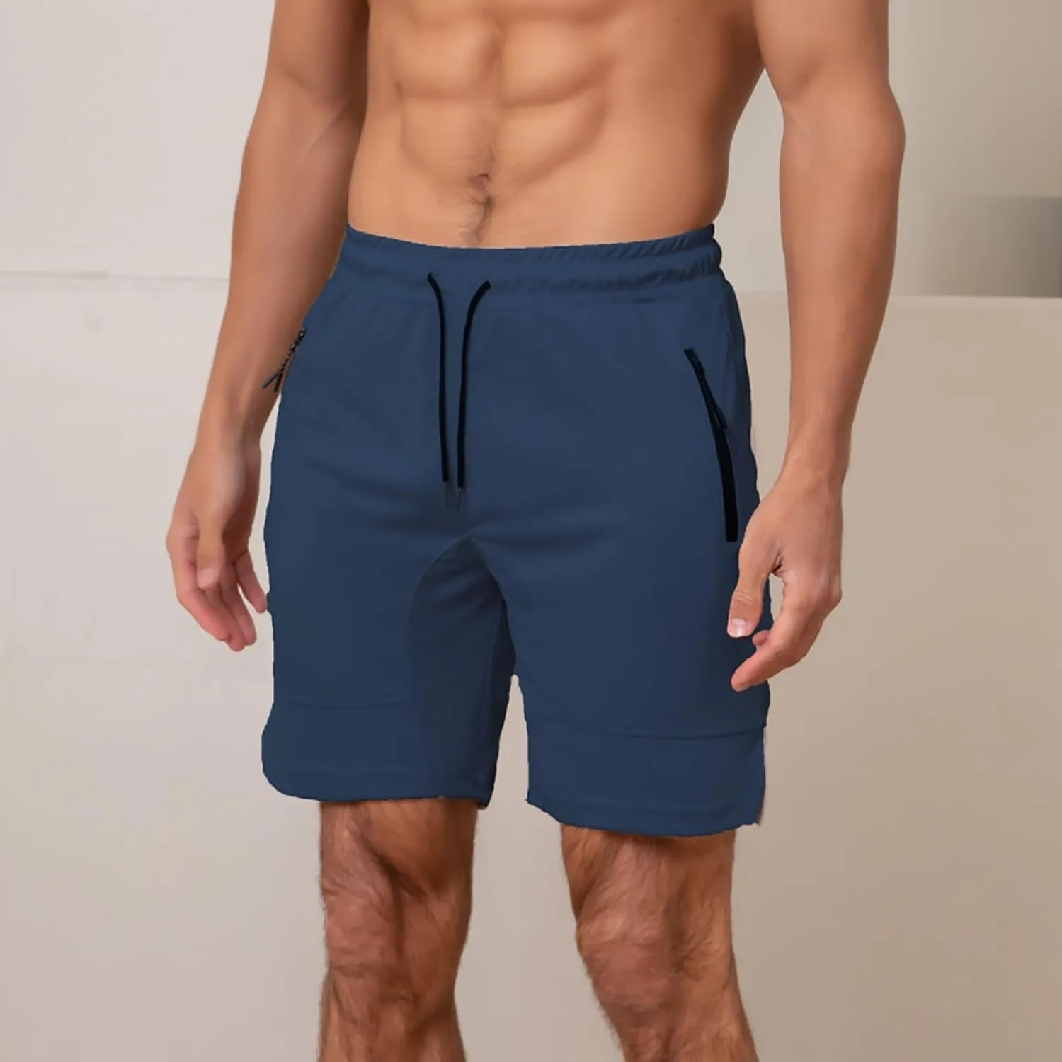 Fxbar Men's 7" Swim Trunks Quick Dry with Zipper Pockets Gym Workout Shorts & Beach Swimming Shorts for Men
