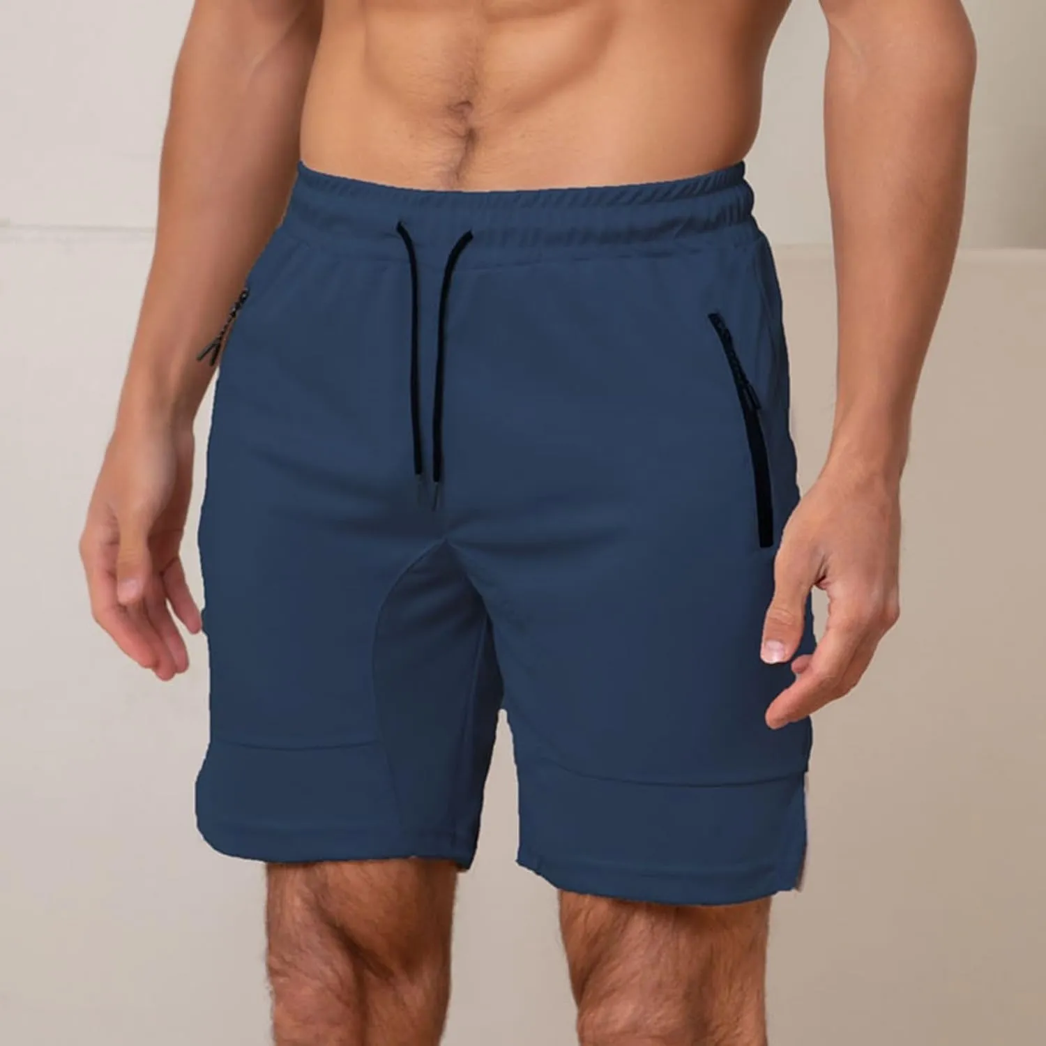 Fxbar Men's 7" Swim Trunks Quick Dry with Zipper Pockets Gym Workout Shorts & Beach Swimming Shorts for Men
