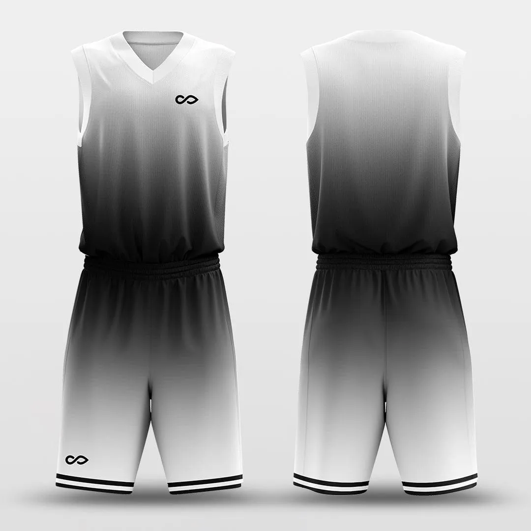 Gradient Black White - Customized Basketball Jersey Design