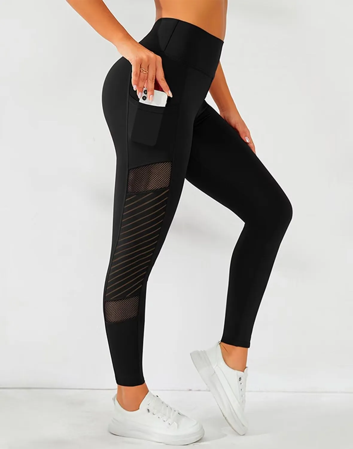 Leggings with Pockets for Women, High Waisted Workout Leggings Gym Running Yoga Pants