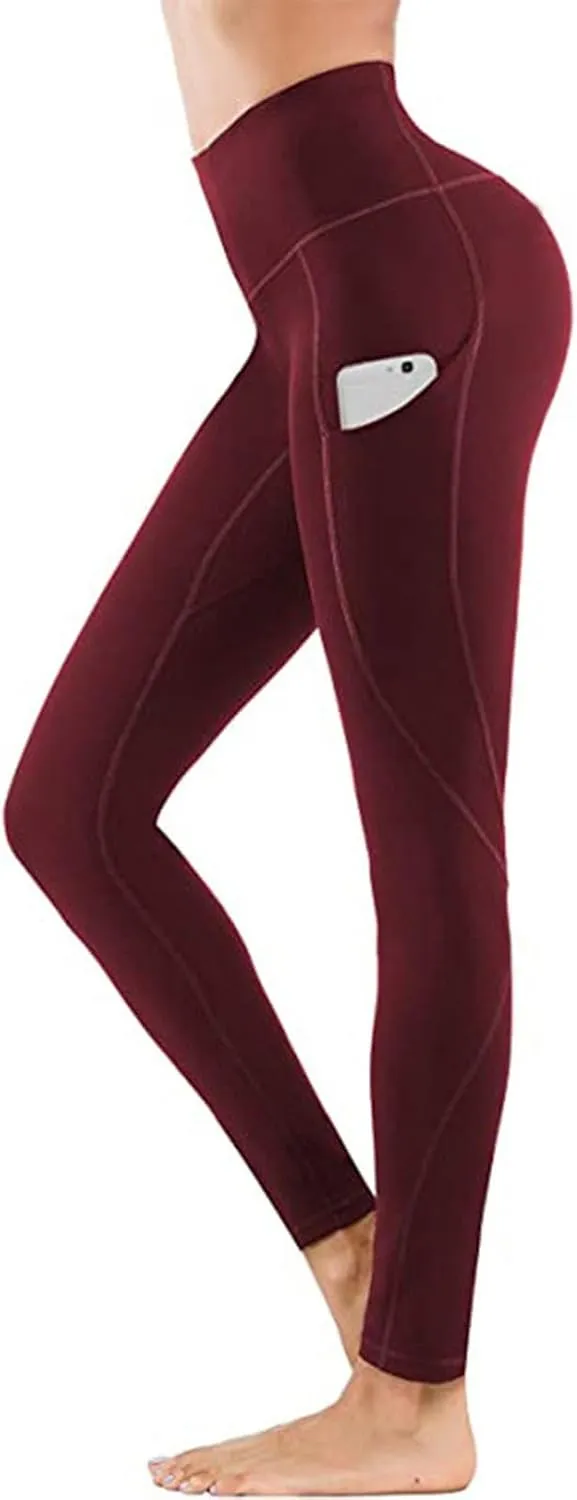 Leggings with Pockets for Women,Leggings for Women Tummy Control,Buttery Soft Yoga Pants for Workout Running Athletic