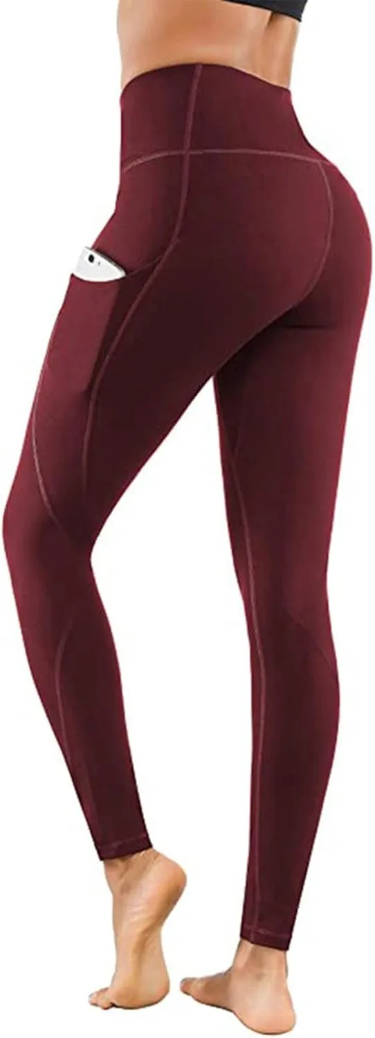 Leggings with Pockets for Women,Leggings for Women Tummy Control,Buttery Soft Yoga Pants for Workout Running Athletic