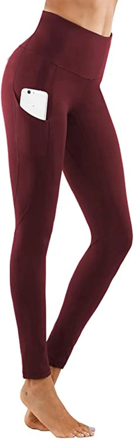 Leggings with Pockets for Women,Leggings for Women Tummy Control,Buttery Soft Yoga Pants for Workout Running Athletic