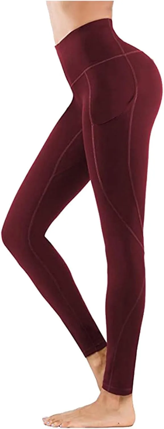 Leggings with Pockets for Women,Leggings for Women Tummy Control,Buttery Soft Yoga Pants for Workout Running Athletic
