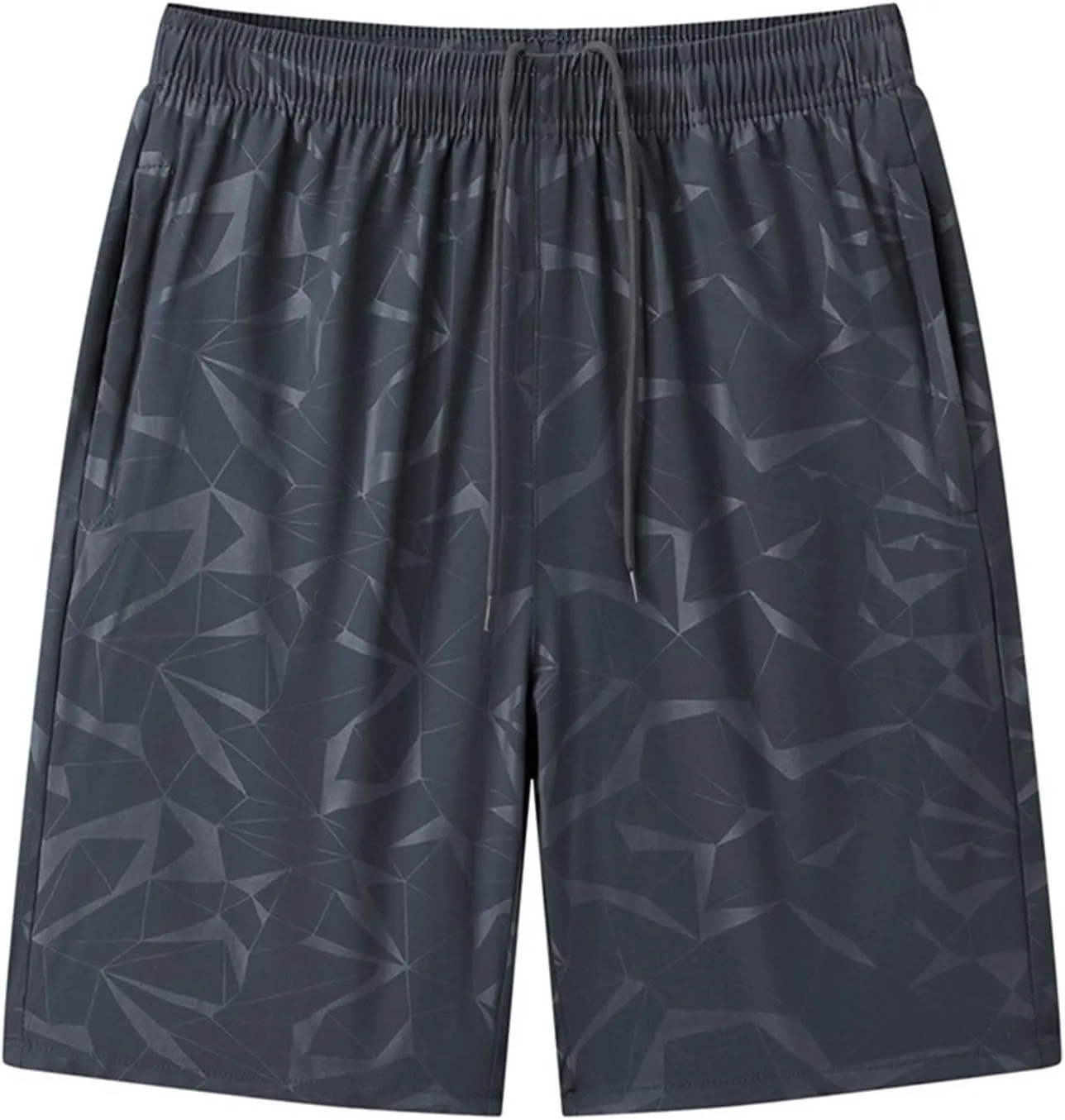 Men's Quick Dry Elastic Shorts Summer Plus Size with Pockets Bermuda Casual Gym Running Print Trunks Sports Gym