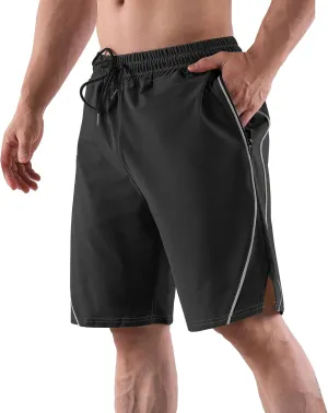 Men's Running Shorts Quick Dry Athletic Workout Gym Shorts Lightweight Sports Gym Basketball Short Gym Athletic Jogging