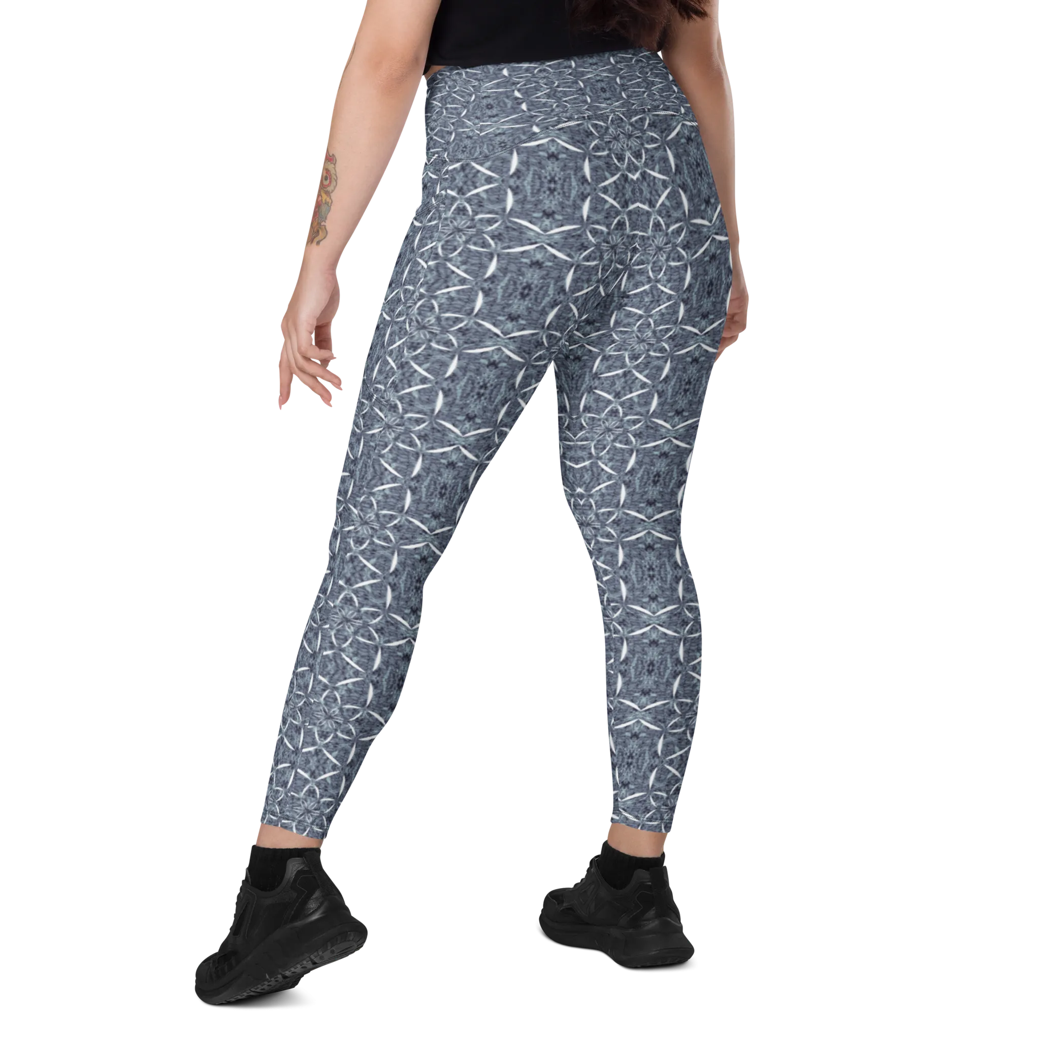 Recursia Lotus Light Leggings With Pockets In Blue