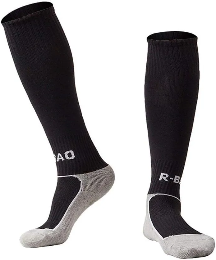 Soccer Socks for Kids Youth Adult (1/3/4/5 pairs) Team Sport Knee High Long Socks