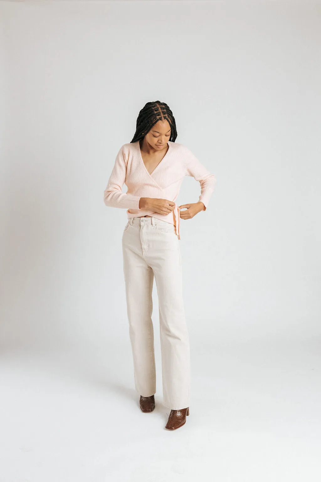 Vivian Wrap Top — Ballerina Pink