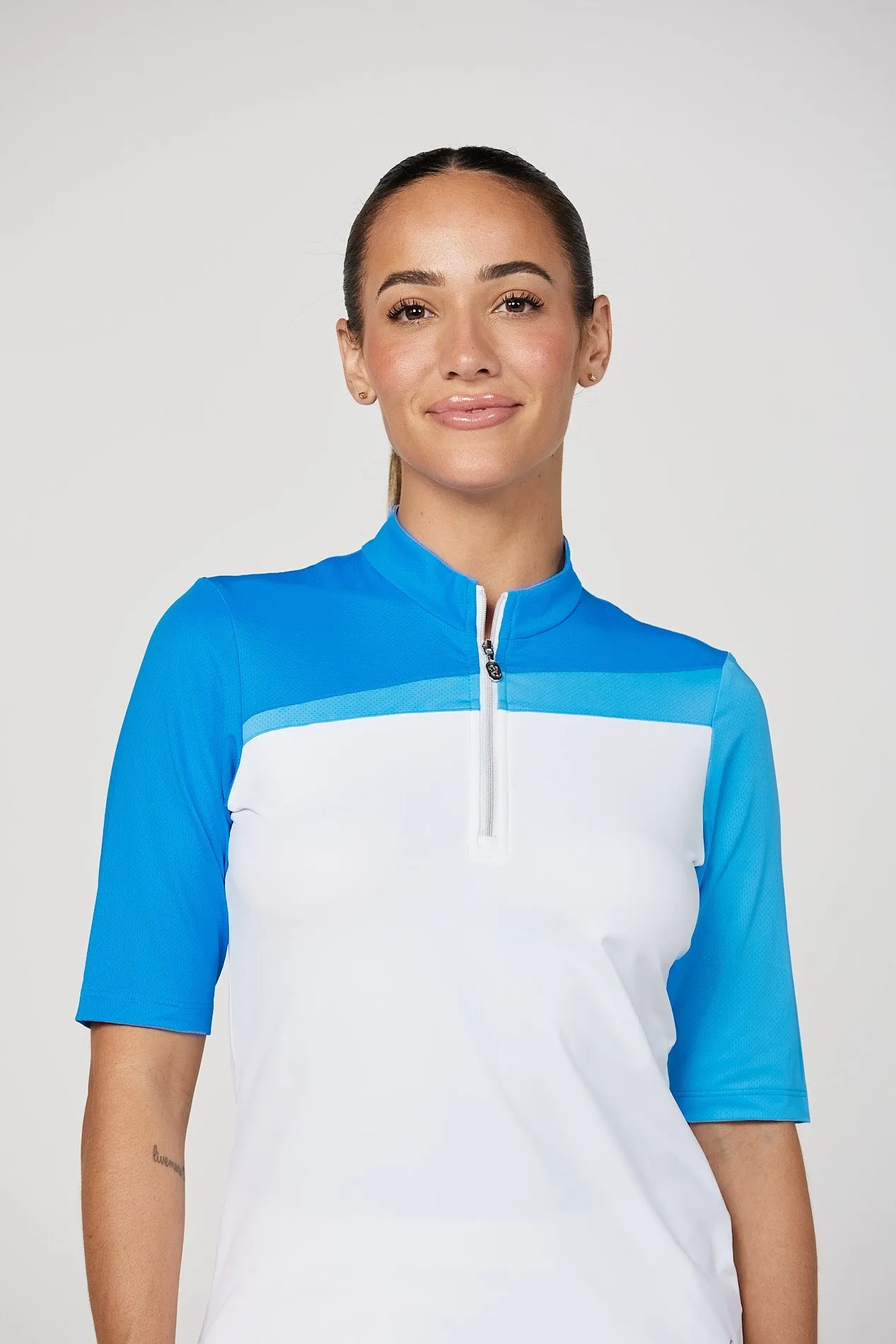 Women's Elbow Sleeve Top - New Wave