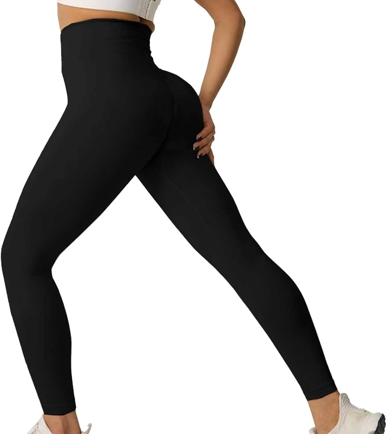 Workout Leggings for Women High Waist Yoga Pants No See Through Tummy Control Cycling Athletic Compression Leggings