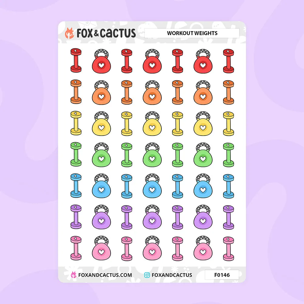 Workout Weights Stickers