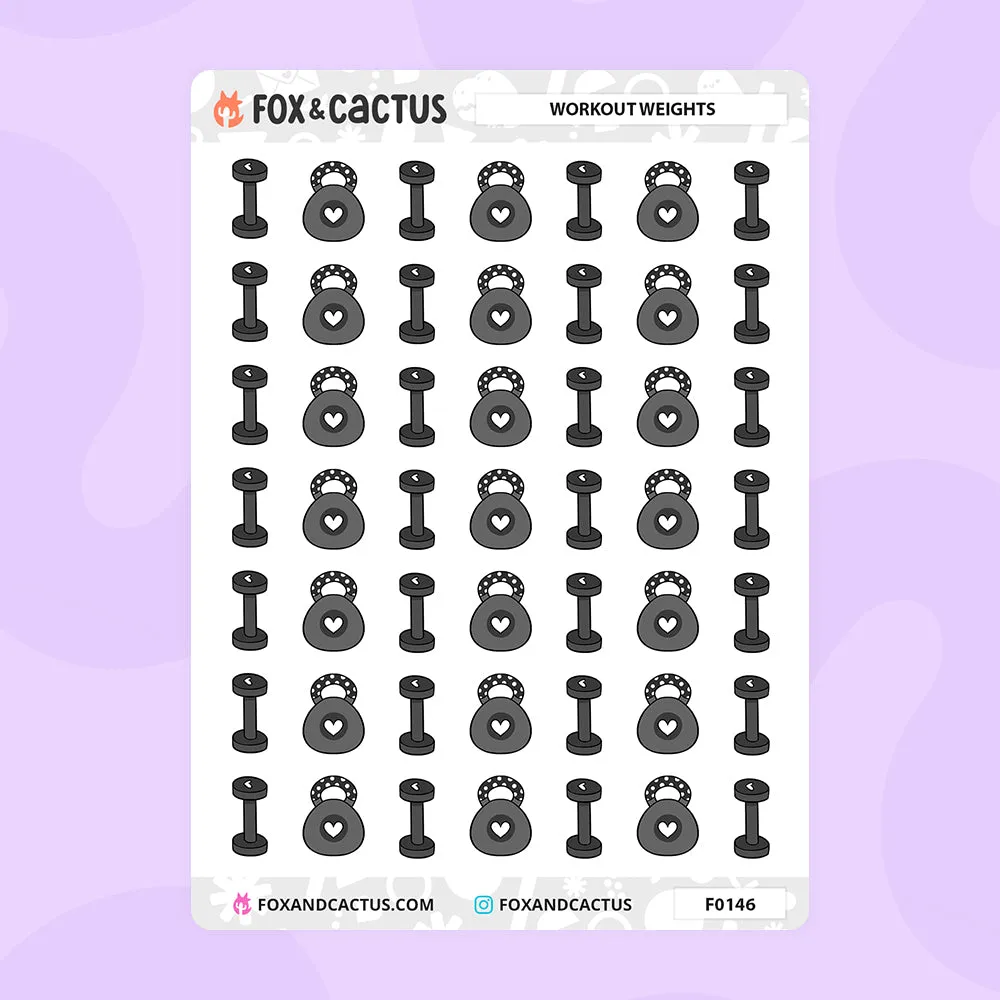 Workout Weights Stickers