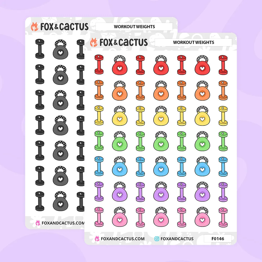 Workout Weights Stickers
