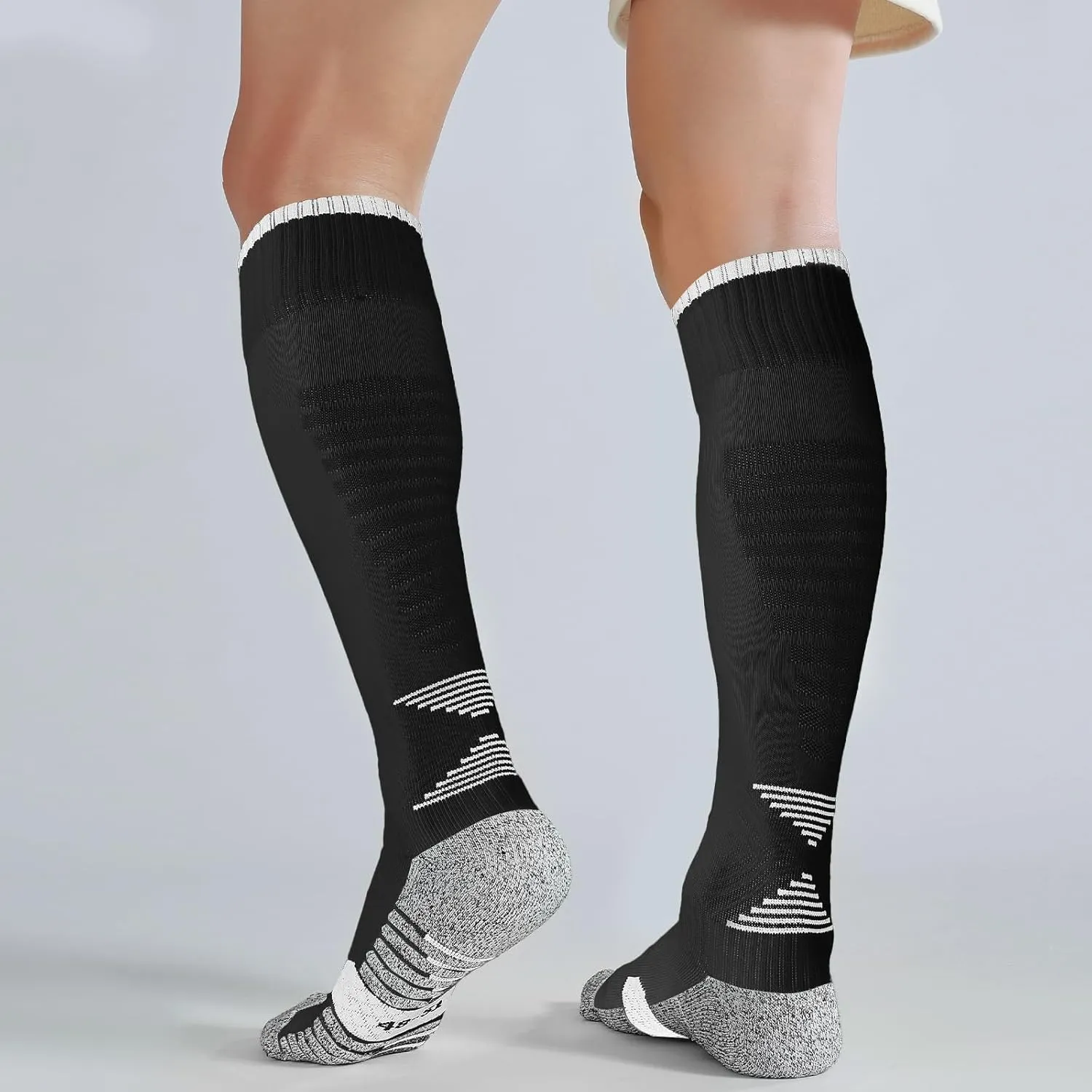 YAGAXI Men's Baseball Soccer Softball Knee-High Socks - 2 Pairs Compression Multi-sport Tube Athletic Socks for Youth & Adult