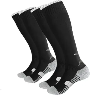 YAGAXI Men's Baseball Soccer Softball Knee-High Socks - 2 Pairs Compression Multi-sport Tube Athletic Socks for Youth & Adult